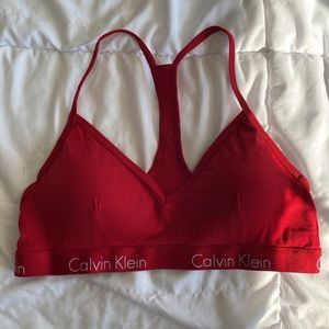 Calvin Klein bralette size large red
